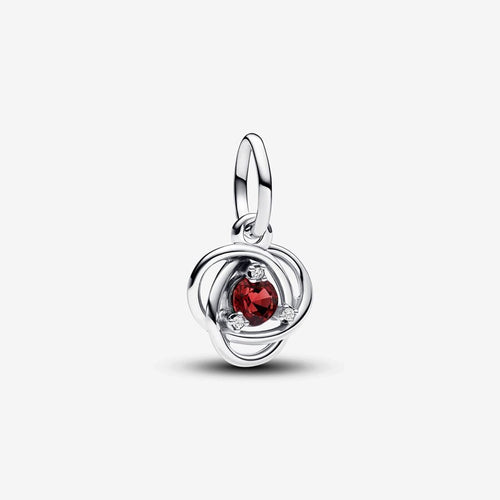 Pandora July True Red Eternity Circle Dangle Charm - Fifth Avenue Jewellers