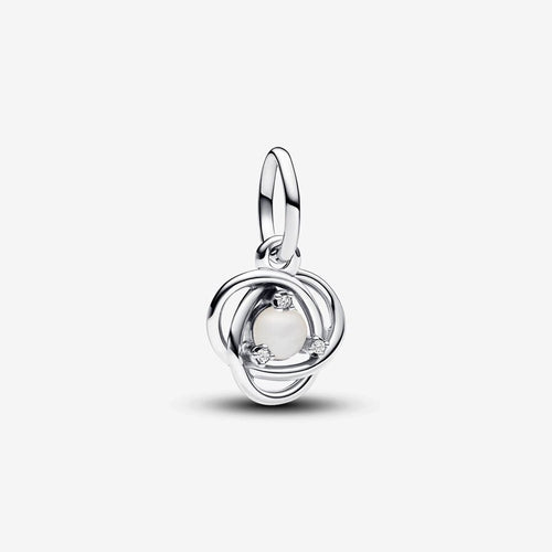 Pandora June White Eternity Circle Dangle Charm - Fifth Avenue Jewellers