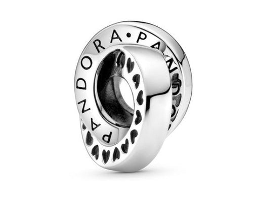 Pandora Logo & Hearts Spacer Charm - Fifth Avenue Jewellers