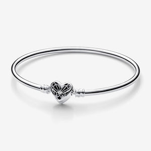 Pandora Moments Heart & Butterfly Bangle - Fifth Avenue Jewellers