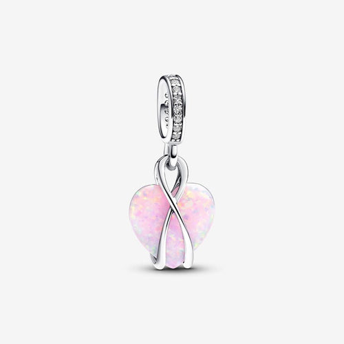 Pandora Mum Opalescent Heart Dangle Charm - Fifth Avenue Jewellers