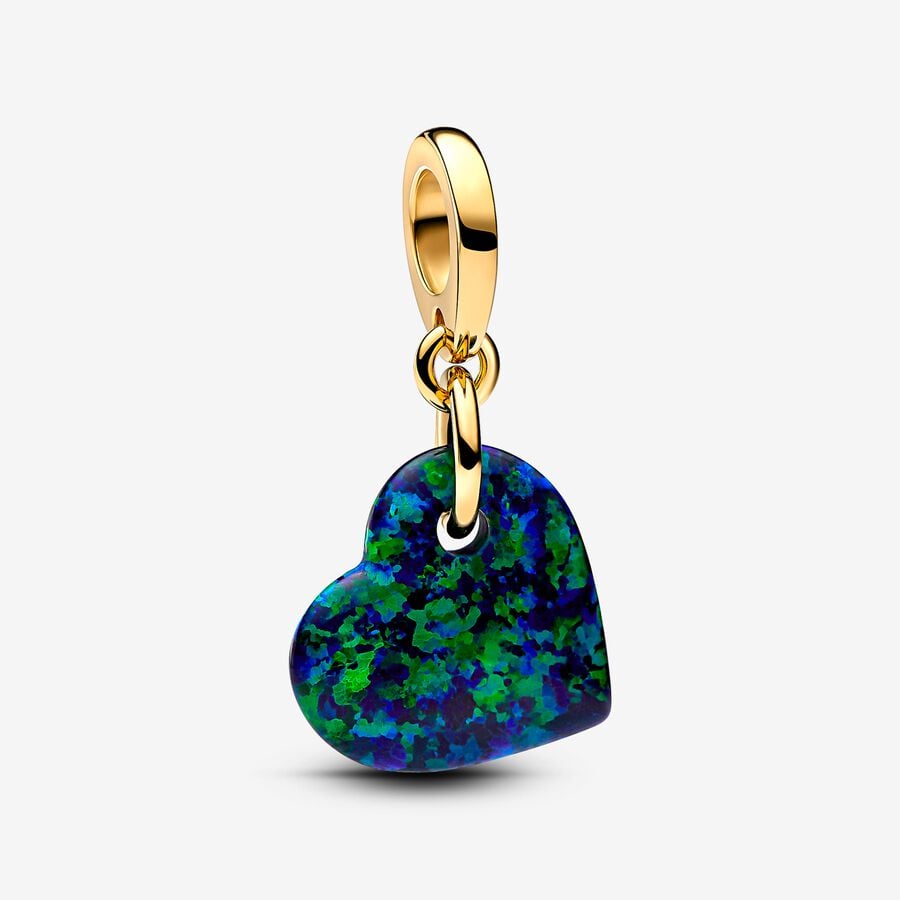 Pandora Opalescent Green Heart Dangle Charm – Fifth Avenue Jewellers