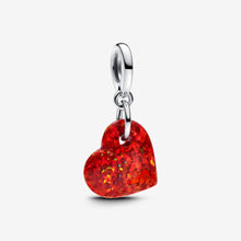 Load image into Gallery viewer, Pandora Opalescent Red Heart Dangle Charm - Fifth Avenue Jewellers
