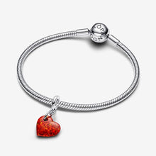 Load image into Gallery viewer, Pandora Opalescent Red Heart Dangle Charm - Fifth Avenue Jewellers
