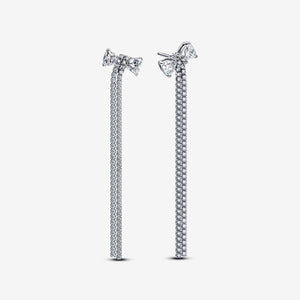 Pandora Pavé Bow Drop Earrings - Fifth Avenue Jewellers