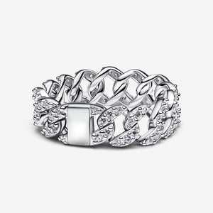 Pandora Pavé Cuban Chain Ring - Fifth Avenue Jewellers