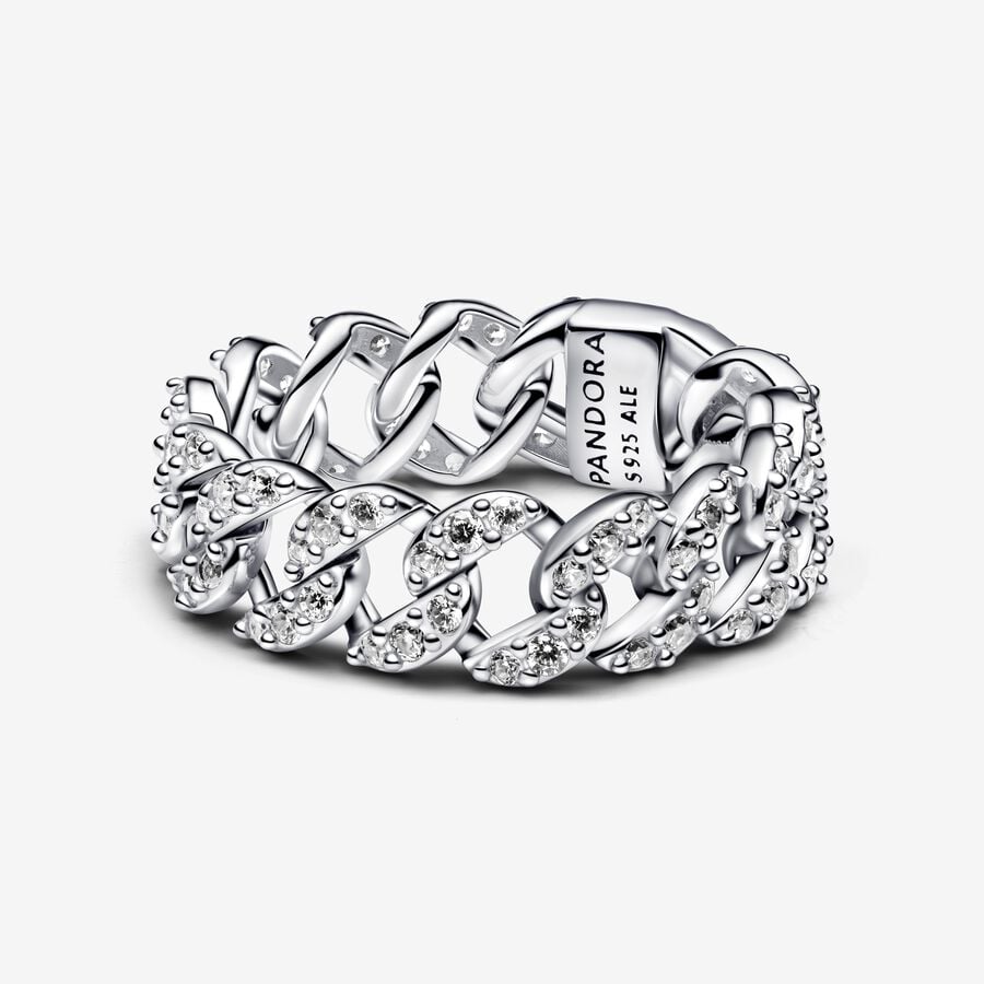 Pandora Pavé Cuban Chain Ring - Fifth Avenue Jewellers