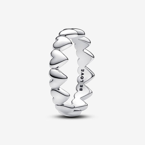 Pandora Row of Hearts Ring - Fifth Avenue Jewellers