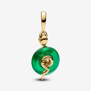 Pandora Snake Green Murano Glass Dangle Charm - Fifth Avenue Jewellers