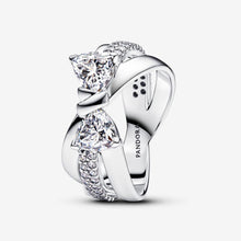 Load image into Gallery viewer, Pandora Sparkling Bow Crossover Ring - Fifth Avenue Jewellers
