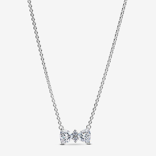 Pandora Sparkling Bow Necklace - Fifth Avenue Jewellers