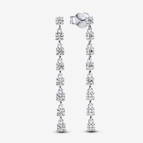 Pandora Sparkling Eight Stones Drop Earrings - Fifth Avenue Jewellers