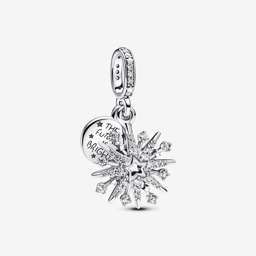 Pandora Sparkling Firework Double Dangle Charm - Fifth Avenue Jewellers