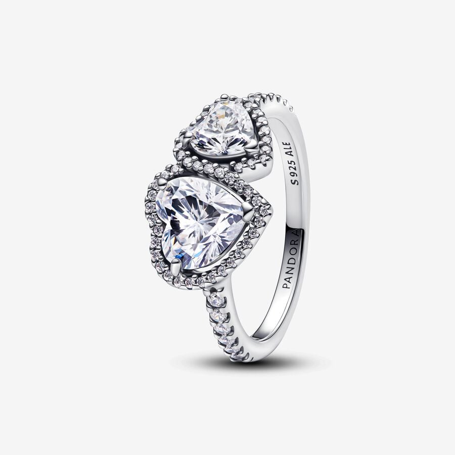 Pandora Sparkling Halo Hearts Ring - Fifth Avenue Jewellers