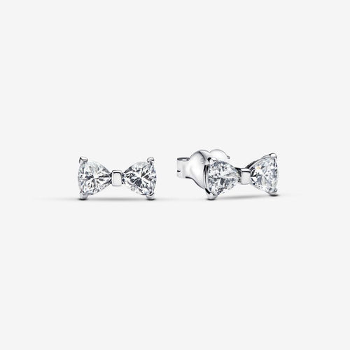 Pandora Sparkling Small Bow Stud Earrings - Fifth Avenue Jewellers