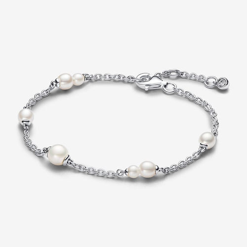 Pandora Treated Freshwater Cultured Pearl Station Chain Bracelet - Fifth Avenue Jewellers