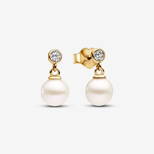 Pandora Treated Freshwater Cultured Pearl & Stone Drop Earrings - Fifth Avenue Jewellers