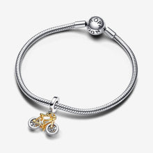 Load image into Gallery viewer, Pandora Two-tone Spinning Wheels Bicycle Dangle Charm - Fifth Avenue Jewellers
