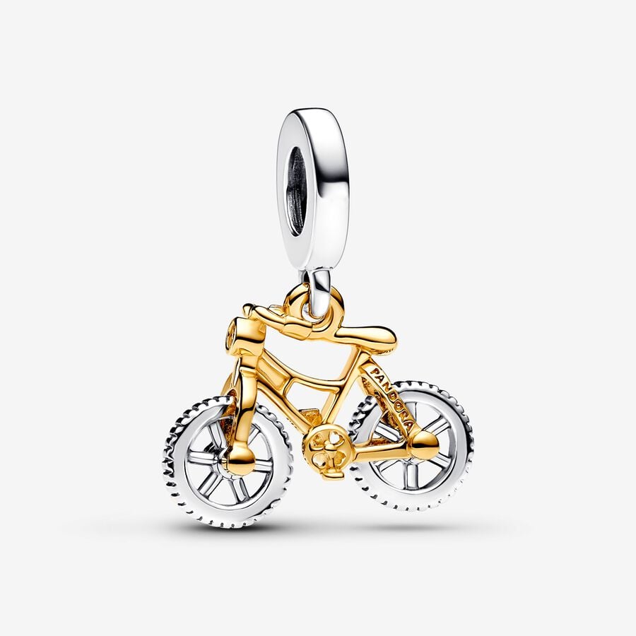 Pandora Two-tone Spinning Wheels Bicycle Dangle Charm - Fifth Avenue Jewellers