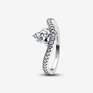 Pandora Wavy Pavé Heart Ring - Fifth Avenue Jewellers