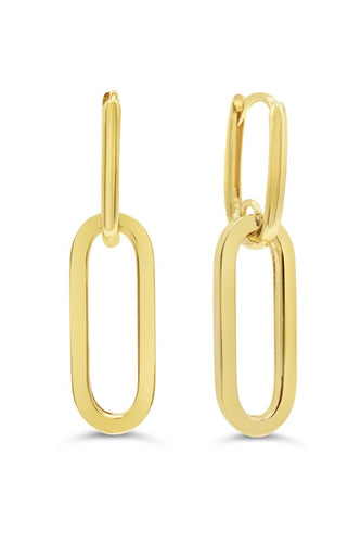 Paperclip Link Dangle Earrings - Fifth Avenue Jewellers