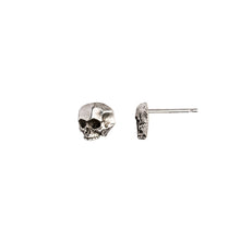 Load image into Gallery viewer, Pyrrha Skull Symbol Stud Earrings Silver Fifth Avenue Jewellers Kamloops BC
