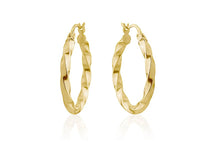 Load image into Gallery viewer, Slim Twist Hoop Earrings - Fifth Avenue Jewellers
