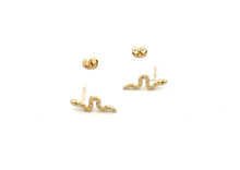 Load image into Gallery viewer, Small Snake Stud Earrings - Fifth Avenue Jewellers
