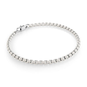 Stainless Steel White Box Link Bracelet - Fifth Avenue Jewellers