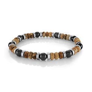 Stone & Black Agate Bead Bracelet - Fifth Avenue Jewellers