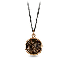 Load image into Gallery viewer, Wild at Heart bronze talisman
