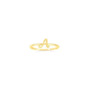 Yellow Gold Initial Rings - Fifth Avenue Jewellers