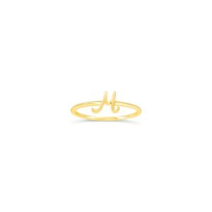 Yellow Gold Initial Rings - Fifth Avenue Jewellers