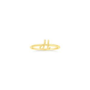 Yellow Gold Initial Rings - Fifth Avenue Jewellers