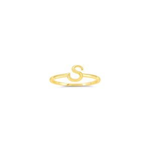 Yellow Gold Initial Rings - Fifth Avenue Jewellers