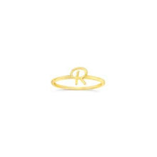 Load image into Gallery viewer, Yellow Gold Initial Rings - Fifth Avenue Jewellers
