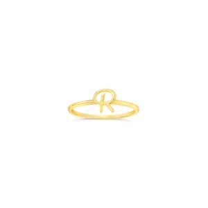 Yellow Gold Initial Rings - Fifth Avenue Jewellers