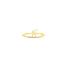 Load image into Gallery viewer, Yellow Gold Initial Rings - Fifth Avenue Jewellers
