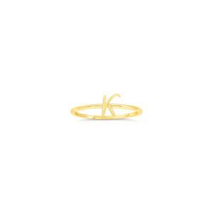 Yellow Gold Initial Rings - Fifth Avenue Jewellers