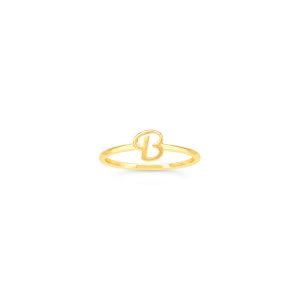 Yellow Gold Initial Rings - Fifth Avenue Jewellers