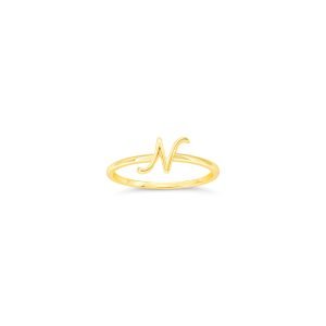 Yellow Gold Initial Rings - Fifth Avenue Jewellers