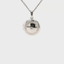 Load and play video in Gallery viewer, Diamond Star Locket In Sterling Silver
