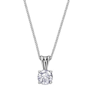 .10ct Eternal Flame Diamond Solitaire Pendant AM103W10 - Fifth Avenue Jewellers