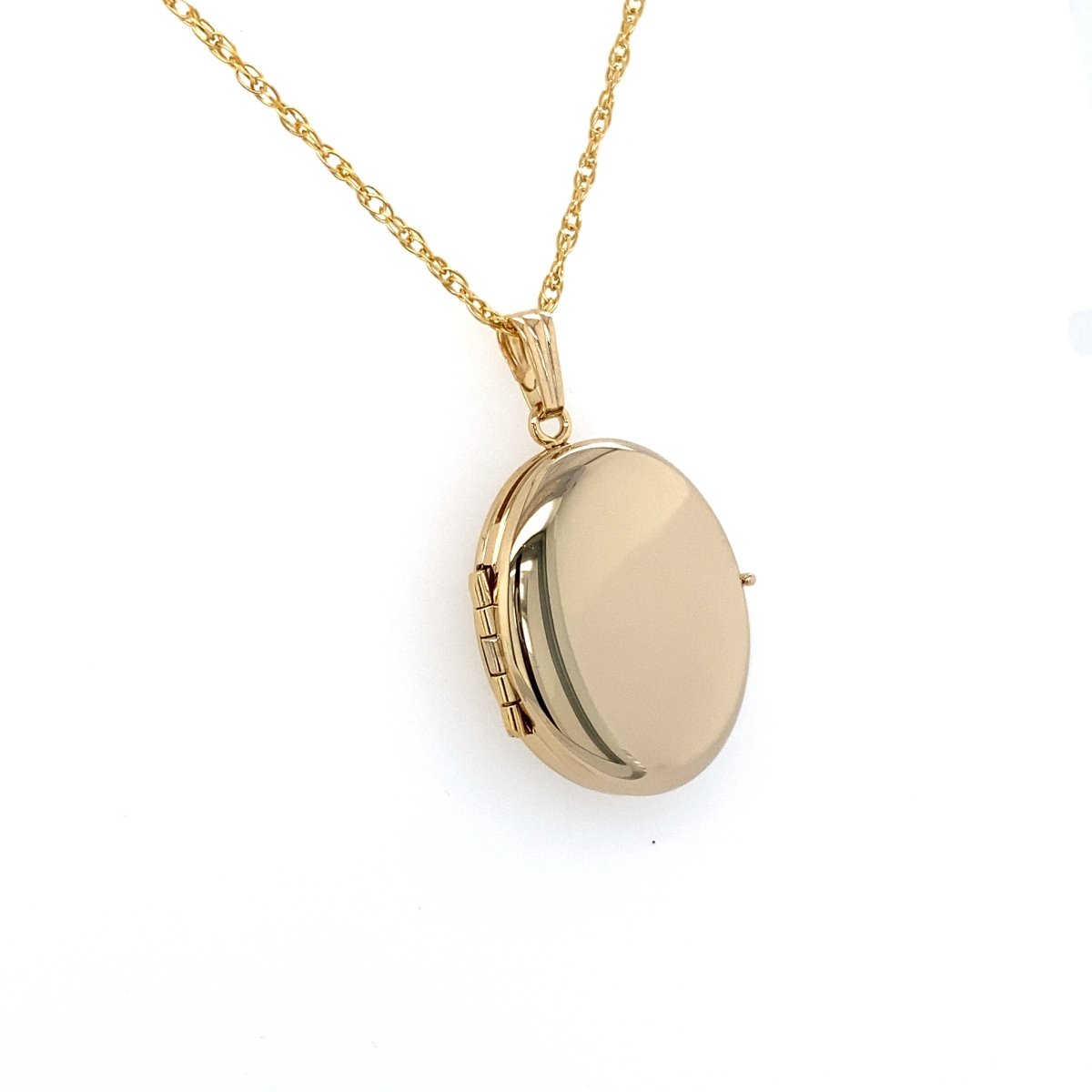 14k gold deals oval locket necklace