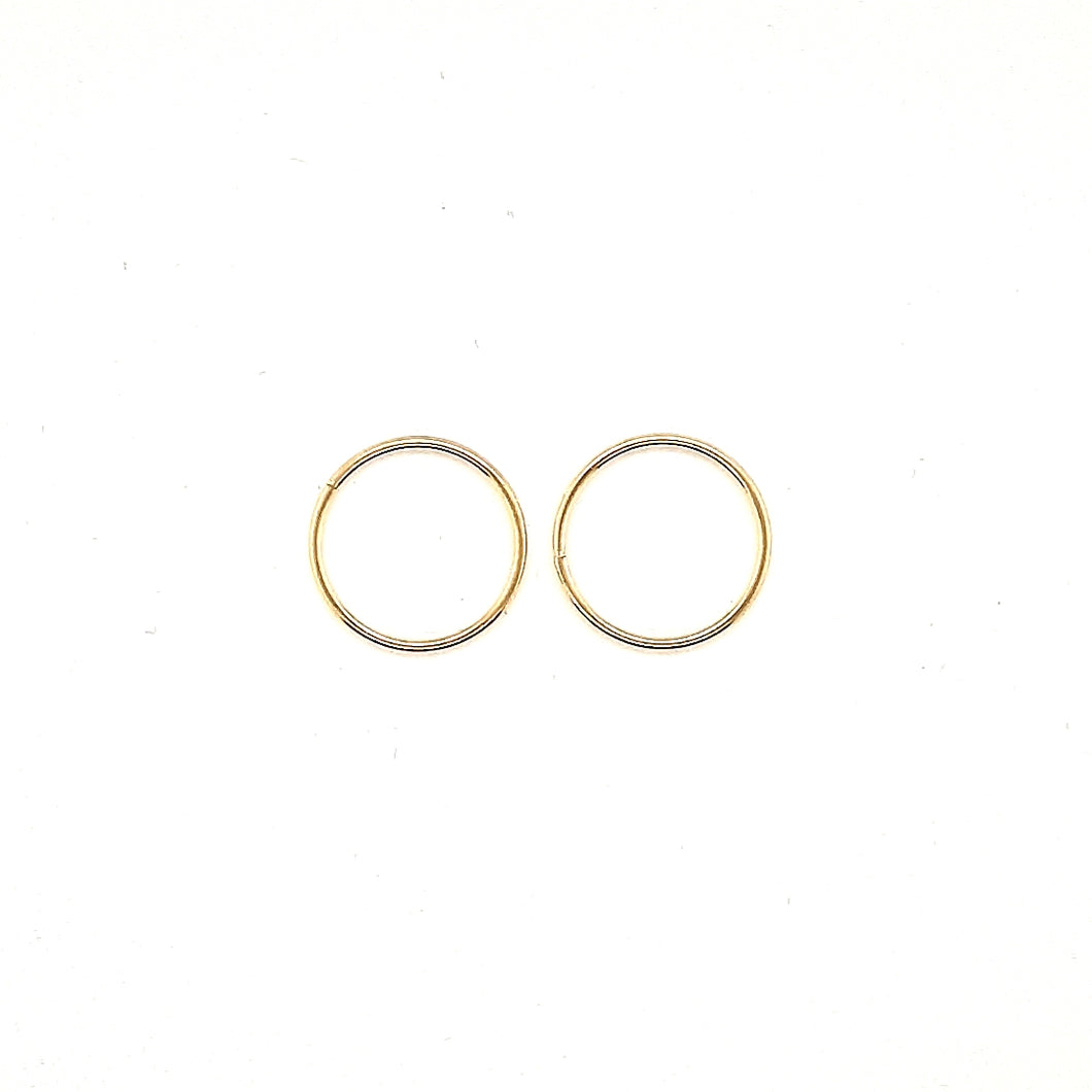 15MM Yellow Gold Sleepers Fifth Avenue Jewellers