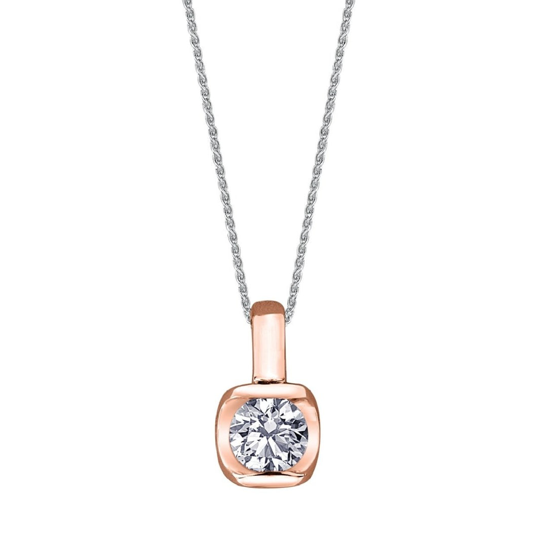 .15ct Mezza Luna Solitaire Diamond Pendant AM439R15 - Fifth Avenue Jewellers
