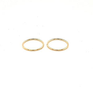 15MM Yellow Gold Sleepers - Fifth Avenue Jewellers