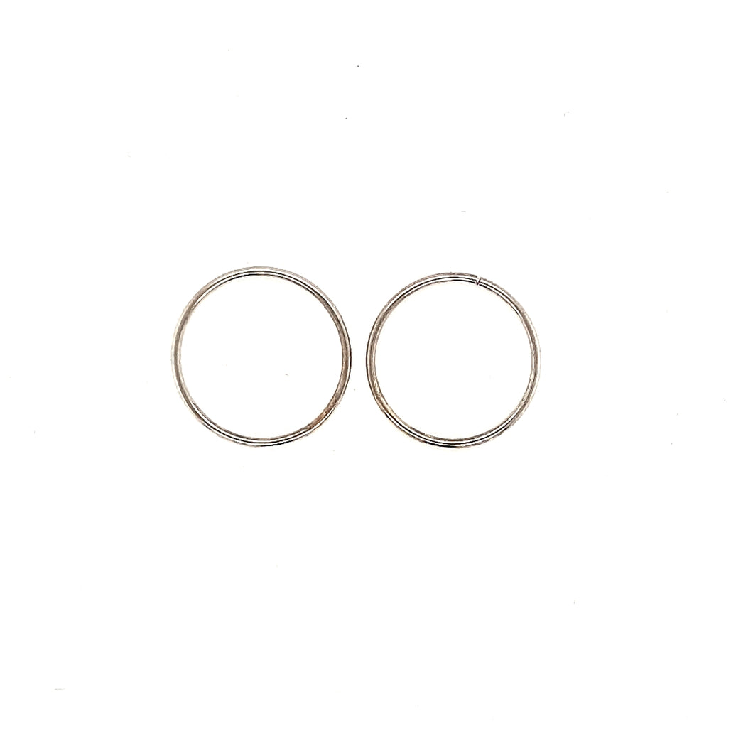 18MM White Gold Sleepers Fifth Avenue Jewellers