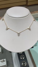 Load and play video in Gallery viewer, Teardrop Diamond Station Necklace

