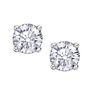 .30ct Eternal Flame Diamond Stud Earrings AM101W30 - Fifth Avenue Jewellers